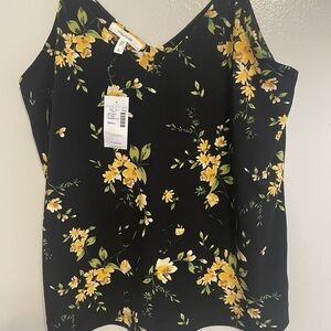 Maurices Black Floral Women's Top
